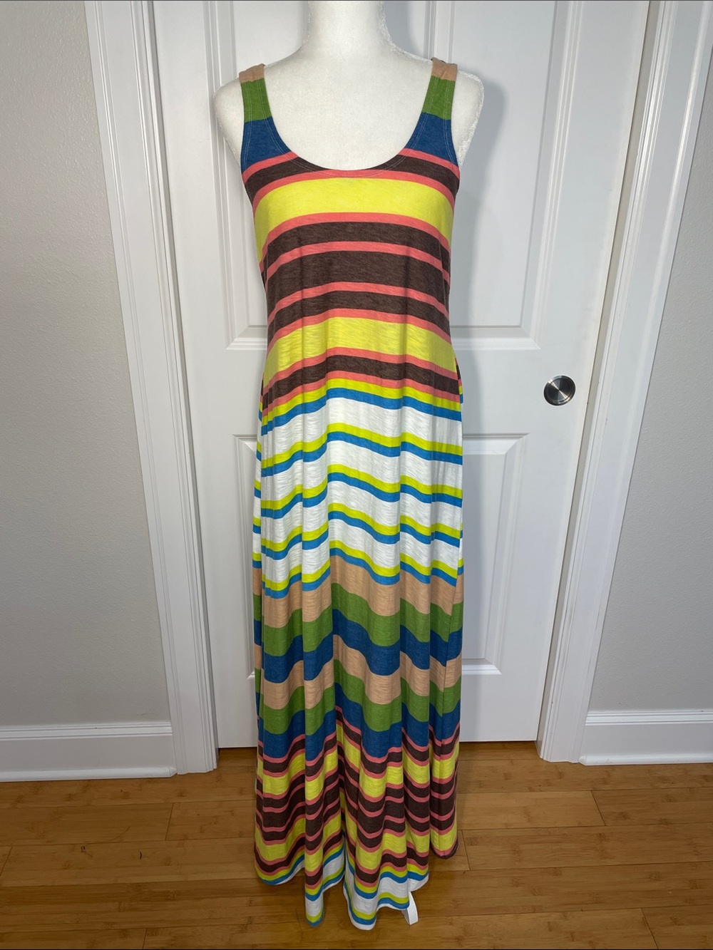 Anthropologie Plenty by Tracy Reese Spectrum Stripe Maxi Dress XS Sleeveless - Picture 9 of 13